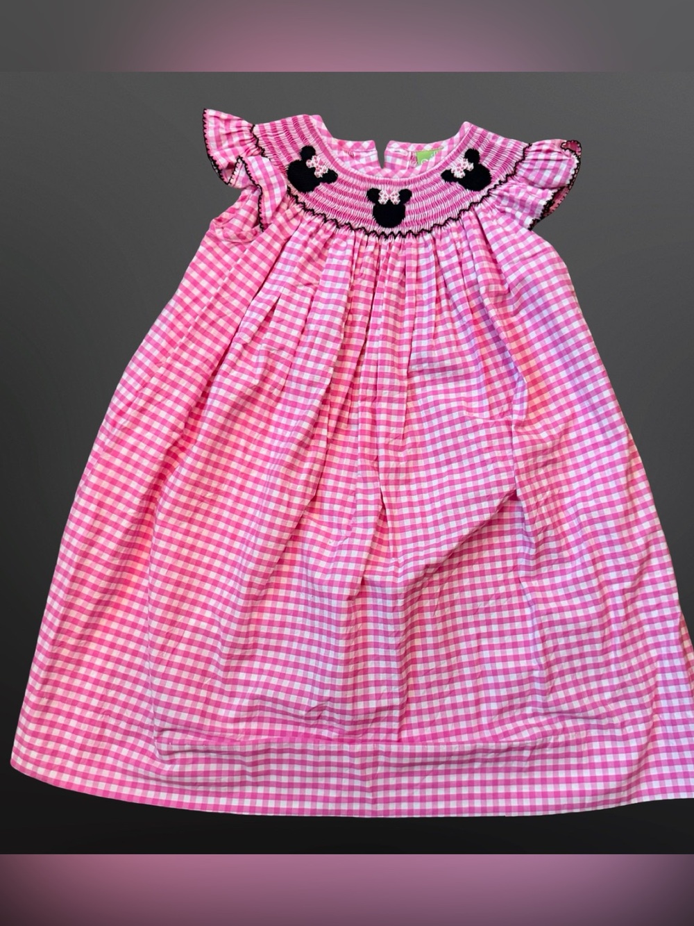 🎀 Classic Whimsy Minnie Mouse Gingham Dress | 2T